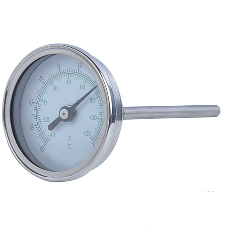 HD Stainless Steel bi-metallic Thermometer 0-50~300 degrees, Probe length  L=100, 1/4PT Thread WSS-303